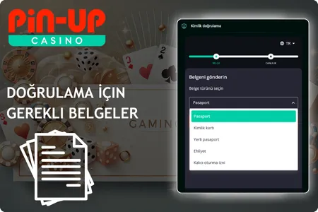 Pin Up casino için belgeler